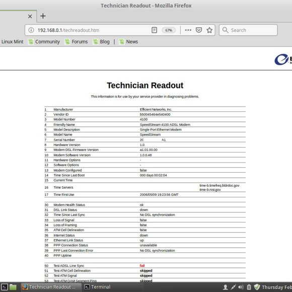 SBC / SIEMENS / Efficient Networks SpeedStream 4100 1 Port Ethernet ADSL Modem - Picture 9 of 11